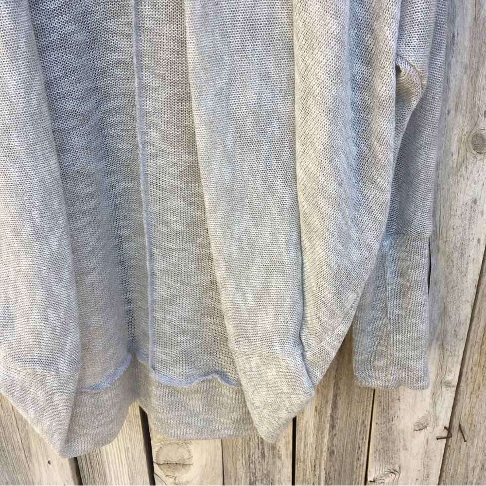 Splendid Open Front Metallic Silver Cardigan M - image 8